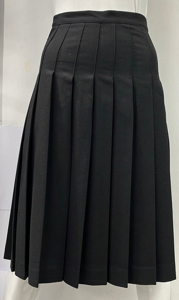 MAXMRKT WOOL PLEATED SKIRT-29" BLACK