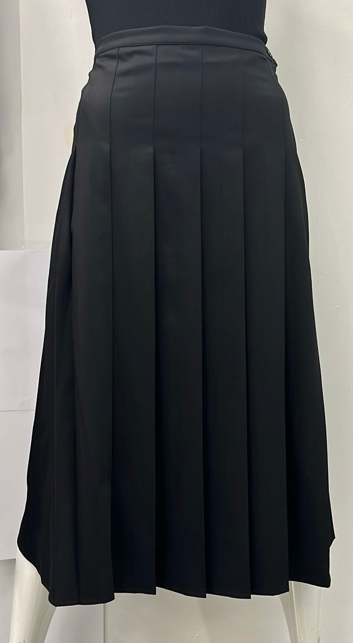 CELINAS DRESSY BOX PLEATED SKIRT-EXTRA LONG BLACK