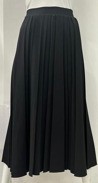 SAMS FASHION DOUBLE PLEATED SKIRT-EXTRA LONG BLACK