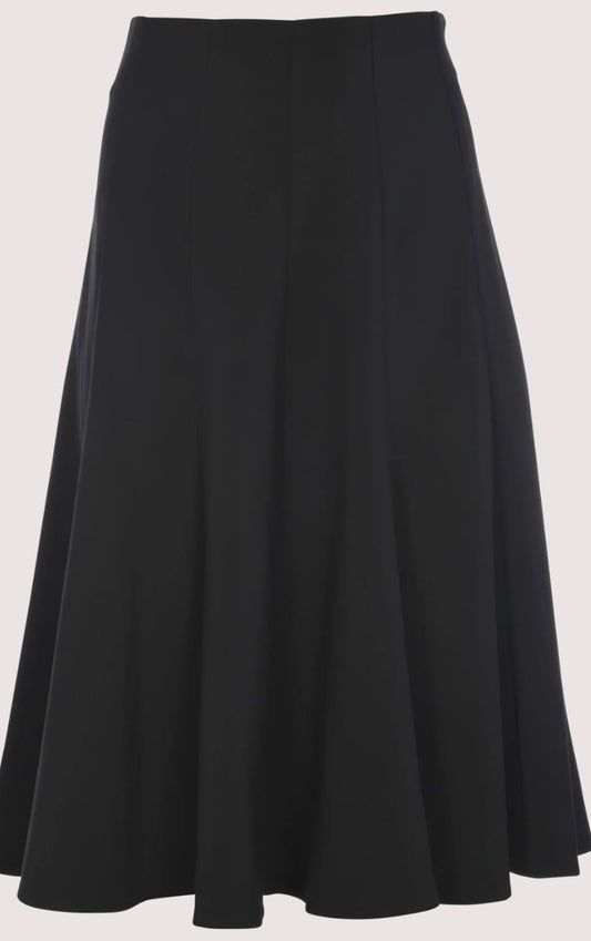 GEORGETTE PANEL SKIRT BLACK