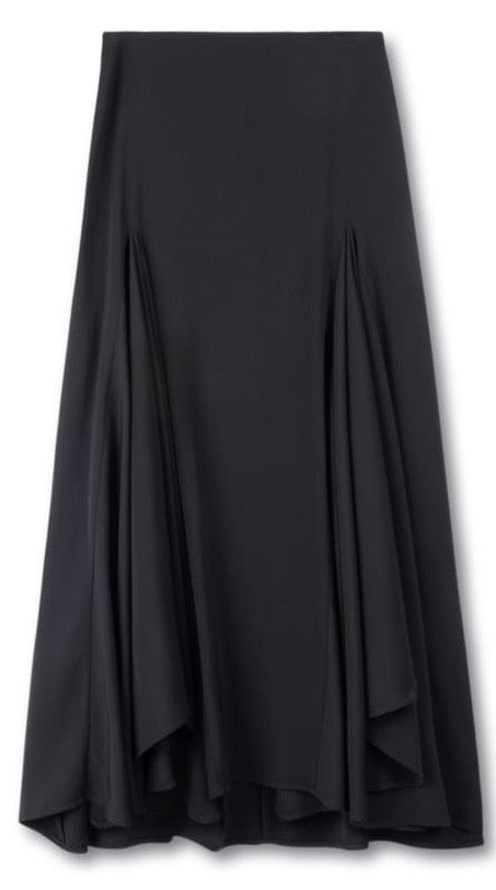 GEMMA ALBRIGHT MIDI SKIRT W INSERTS-MIDI BLACK