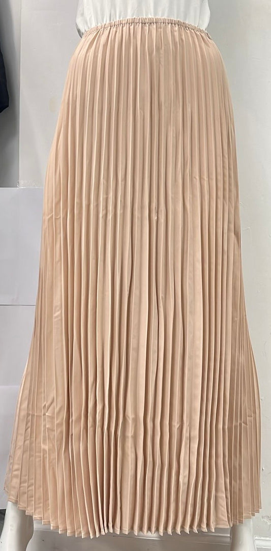 EPIK ACCORDION PLEATED ELASTIC SKIRT PINK