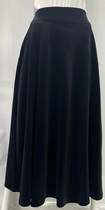 BARELLI VELVET FLAIRY SKIRT-MIDI BLACK