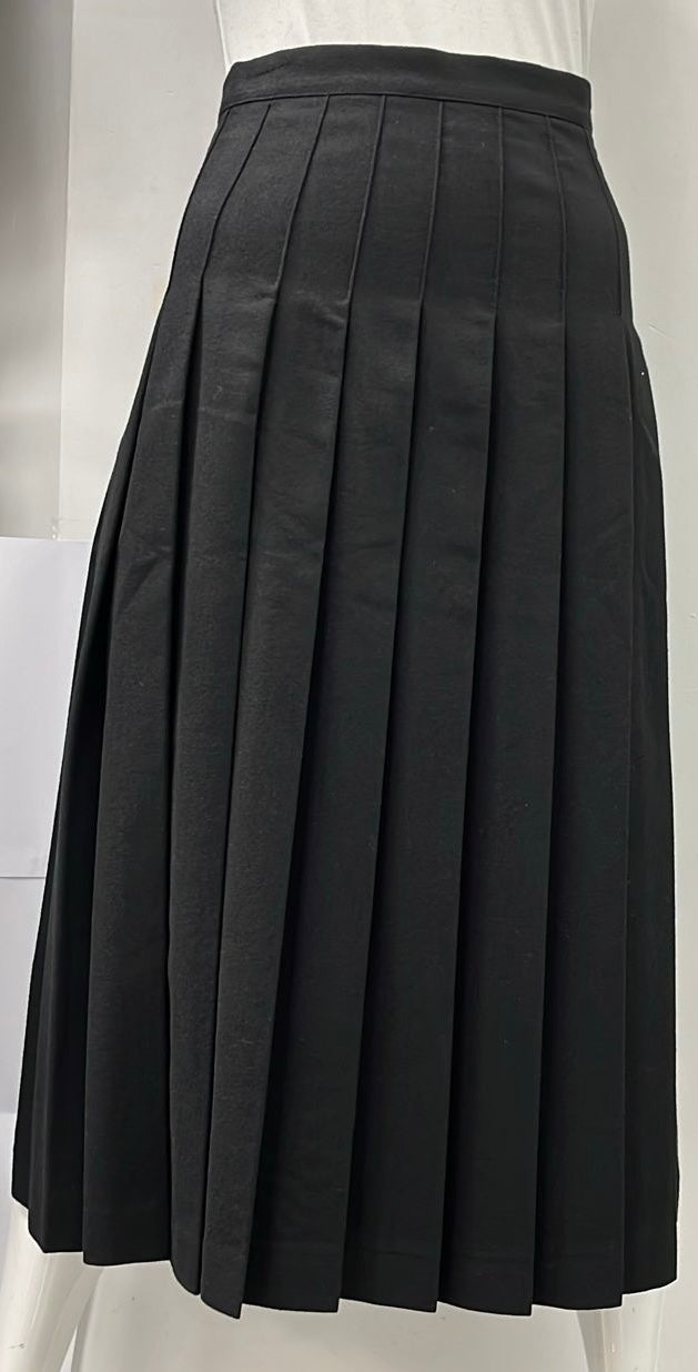 MAXMRKT WOOL PLEATED SKIRT-32" BLACK