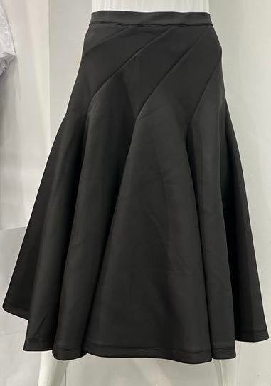 BIANCO NERO DIAGONAL SEAMS SCUBA FULL SKIRT-27 BLACK