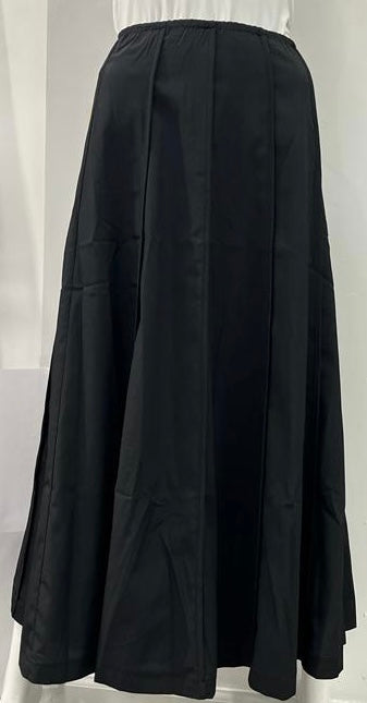 PASCAL SKIRT W PIPED SEAMS MIDI BLACK