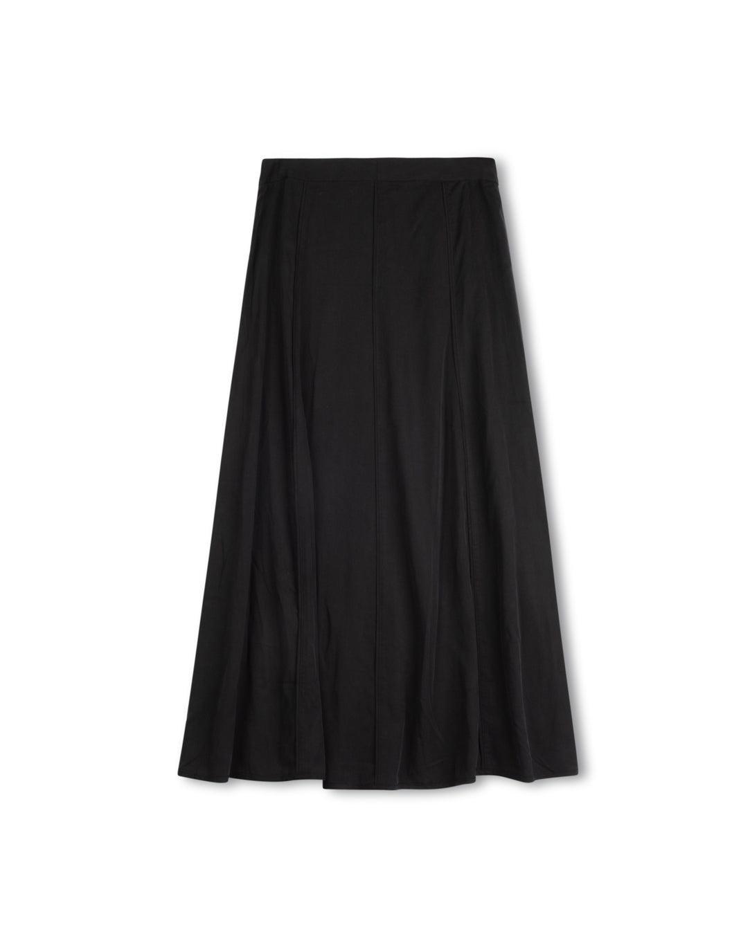 SLATE DETAILED PANELED SKIRT-MIDI BLACK