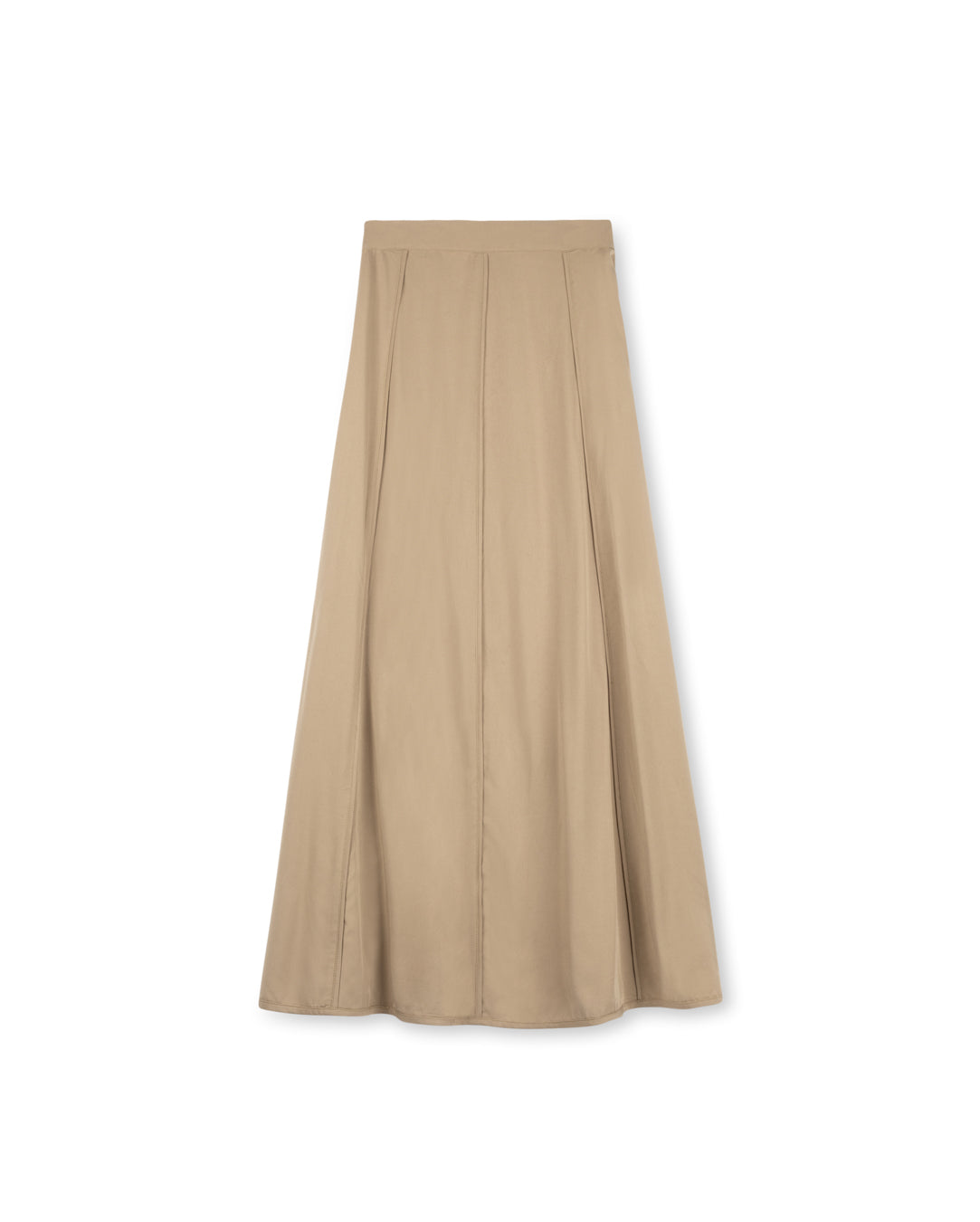 SLATE DETAILED PANELED SKIRT-MIDI KHAKI