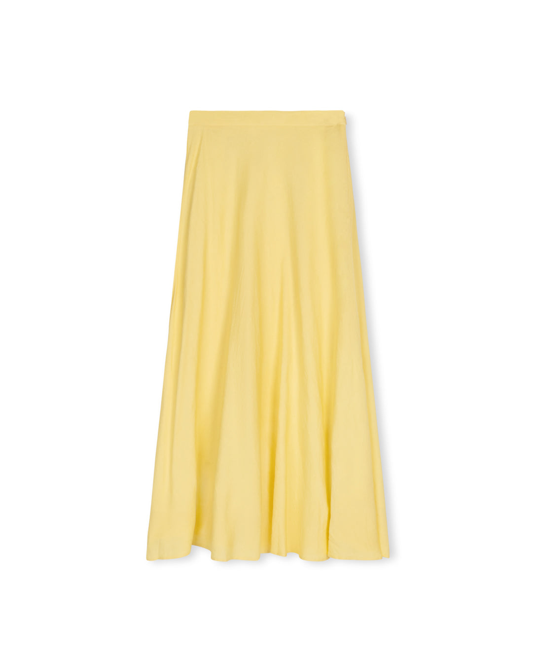 EPIK LINEN FLAIRY SKIRT-MIDI YELLOW