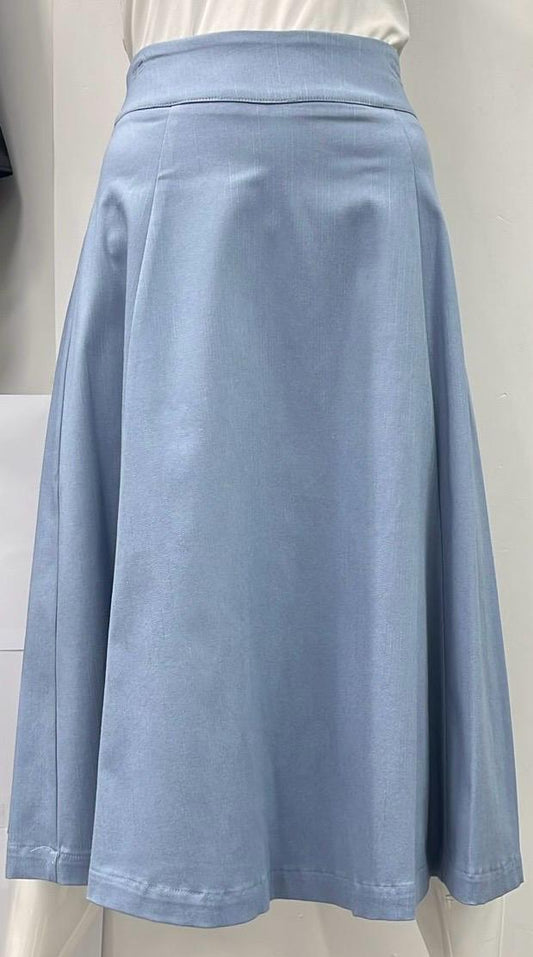 CLASS COLLECTION FLARED PANEL SKIRT-29" LIGHT BLUE