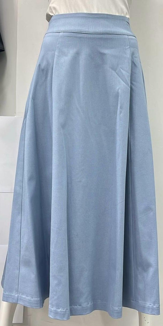 CLASS COLLECTION FLARED PANEL SKIRT-34" LIGHT BLUE