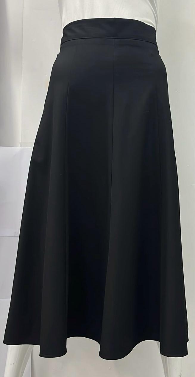 WEAR AND FLAIR PANELED SKIRT-EXTRA LONG BLACK