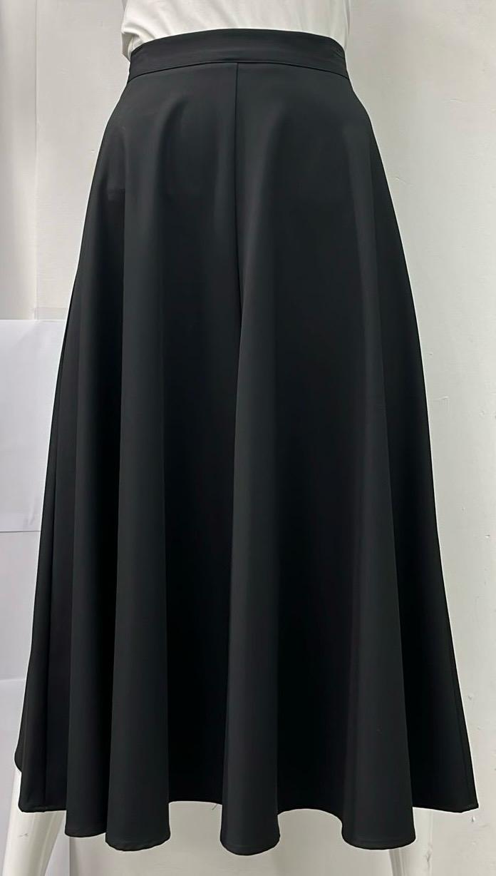 WEAR AND FLAIR CIRCLE SKIRT-EXTRA LONG BLACK