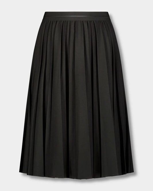 MELI DOUBLE PLEATED SKIRT-27" BLACK