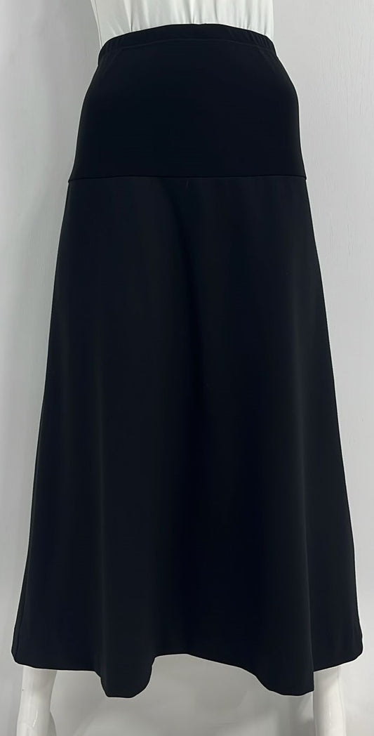 TOUCHE ECLAT MATERNITY PONTE SKIRT-MIDI BLACK