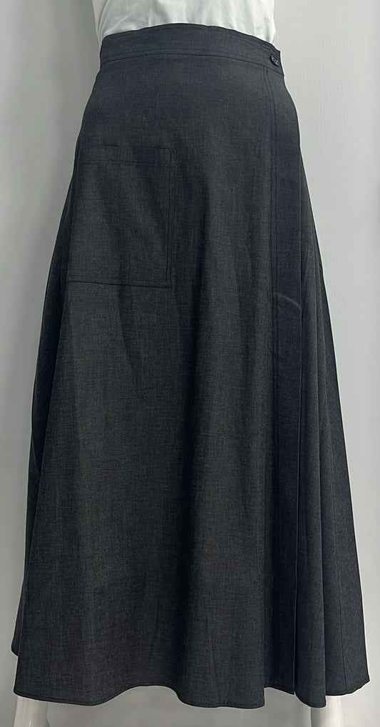WEAR AND FLAIR  WRAP W ONE POCKET BLACK DENIM