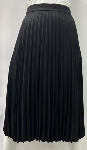 CLASS COLLECTION MESSY PLEATED SUEDE SKIRT-27 BLACK