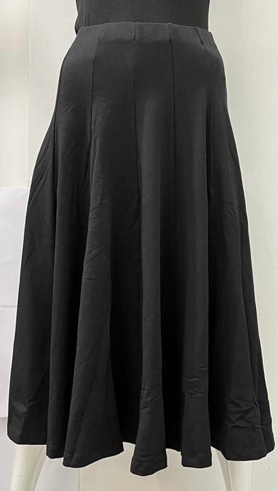 KIKI RIKI PANELED SKIRT-27" BLACK