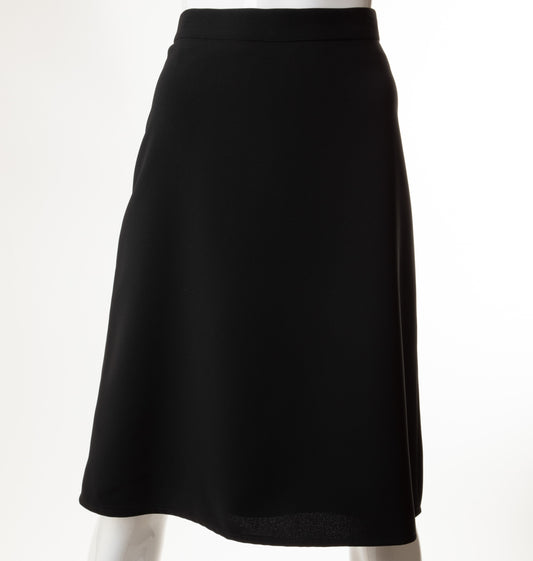 LITTLE BLACK SKIRT STRAIGHT A-LINE SKIRT CREPE 25" & 27" & 29" BLACK