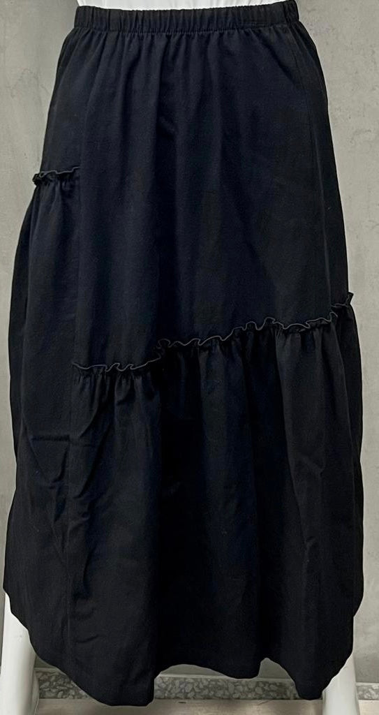 NONI RUFFLED SKIRT BLACK