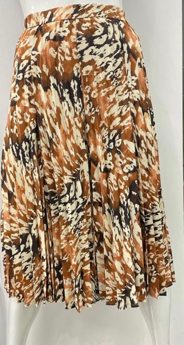 CLASS COLLECTION MESSY PLEATS PRINT SKIRT BROWN PRINT