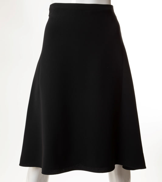 PANIZ CREPE A-LINE SKIRT 25" BLACK