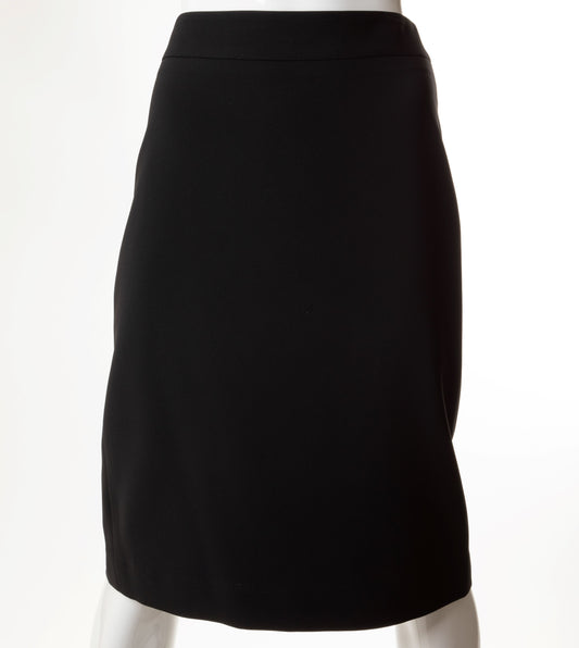 LITTLE BLACK SKIRT CREPE PENCIL SKIRT 26" & 28" BLACK