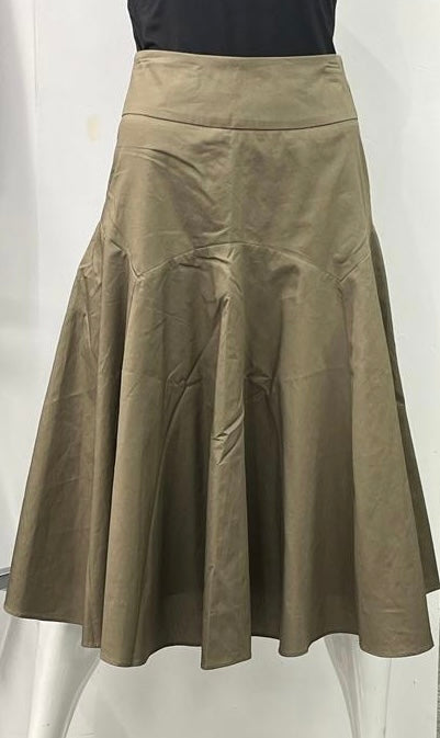 MYSTERY COTTON FLAIR SKIRT OLIVE