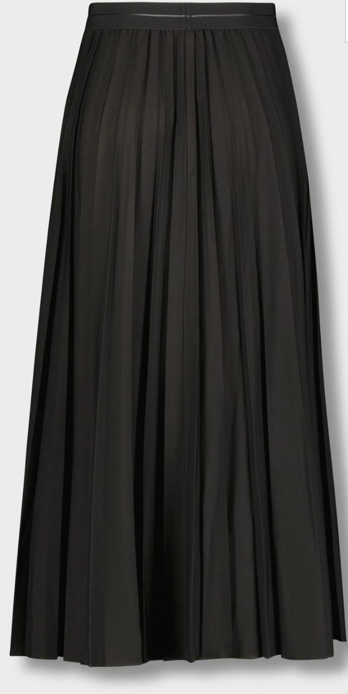 Black Gathered Ponte Skirt - Skirts
