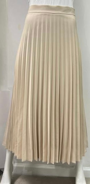 CARLUCCI PLEATED SKIRT-MIDI SAND