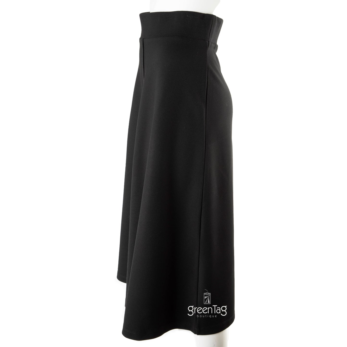 WEAR AND FLAIR  PONTE A-LINE SKIRT W CENTER SEAM 29" BLACK