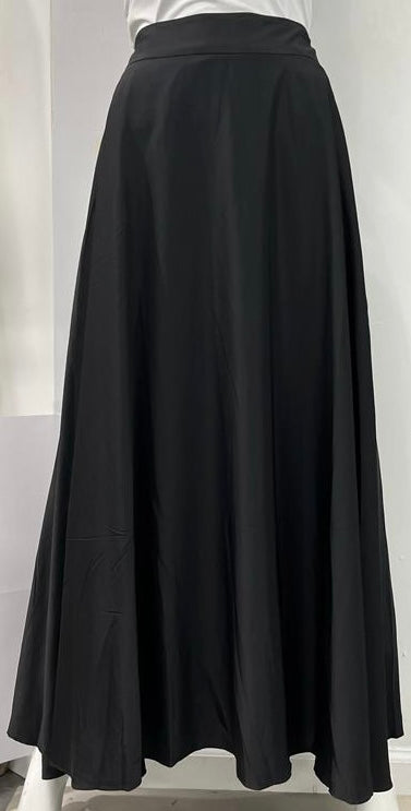 EDIT SATIN CIRCLE SKIRT BLACK