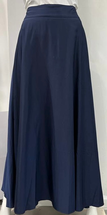 EDIT SATIN CIRCLE SKIRT NAVY