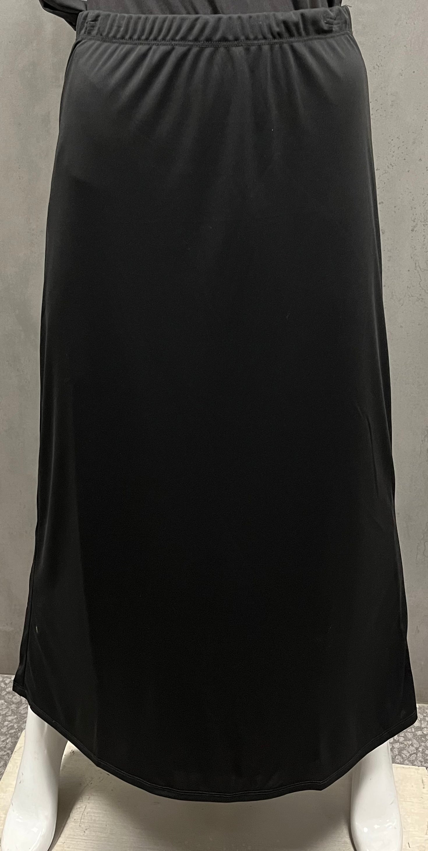WEAR AND FLAIR LINED MAXI SKIRT BLACK