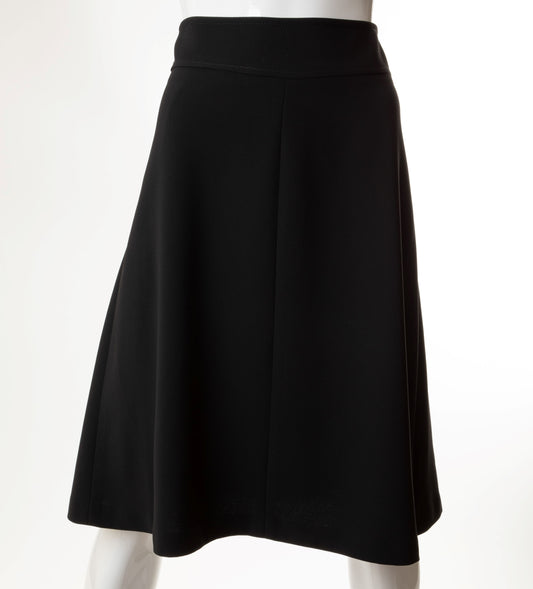 LITTLE BLACK SKIRT FLAIR A-LINE SKIRT W CENTER SEAM 25" & 27" & 29" BLACK