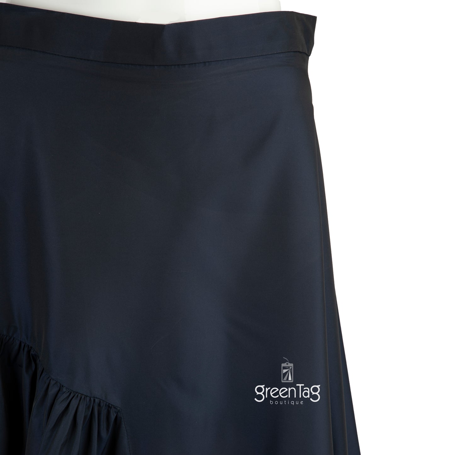 CARLUCCI TAFETTA SKIRT  NAVY