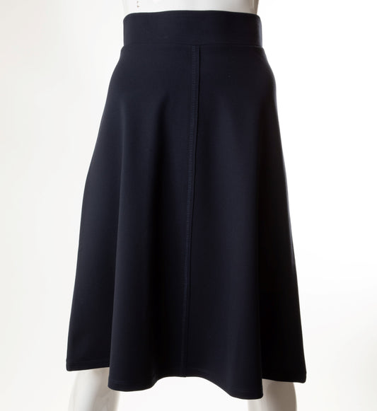 WEAR AND FLAIR  PONTE SKIRT W CENTER SEAM 27" NAVY