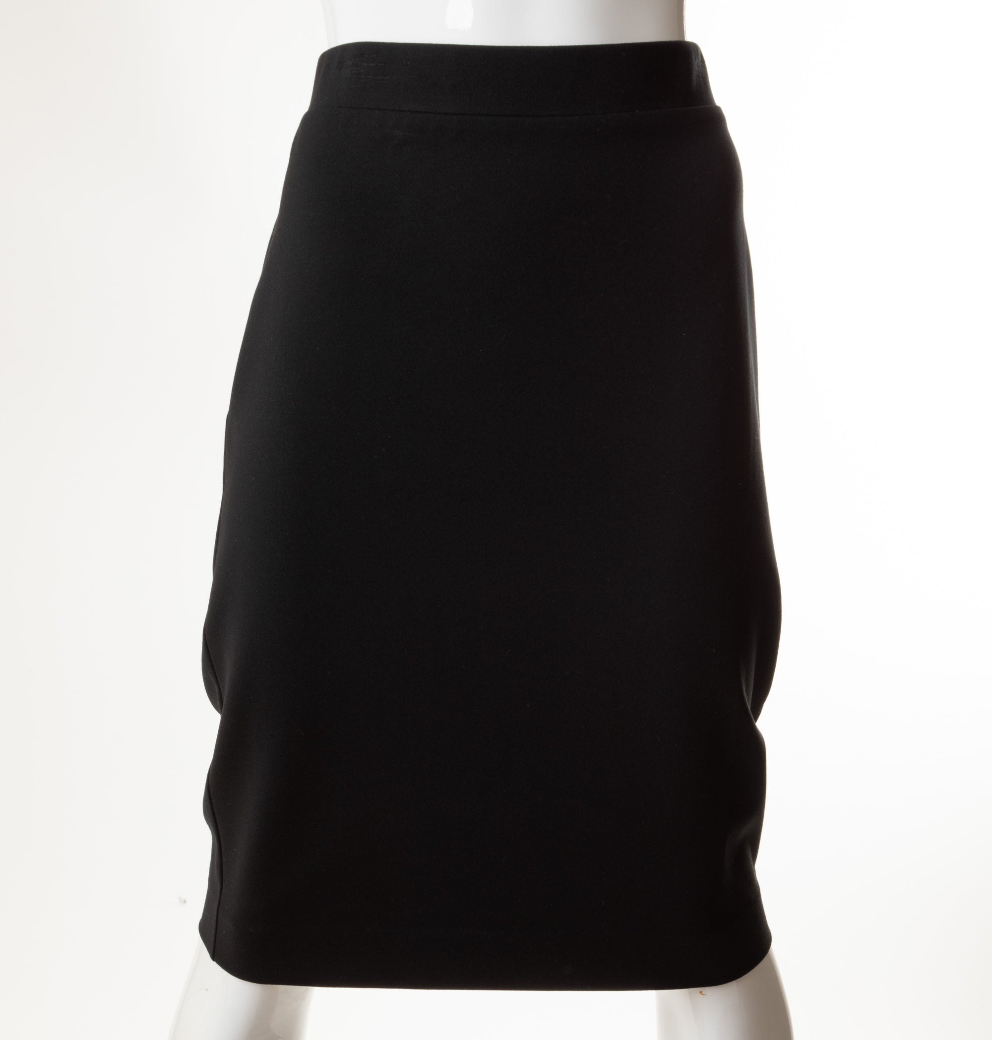 WEAR AND FLAIR PULL ON PONTE PENCIL SKIRT 25" BLACK