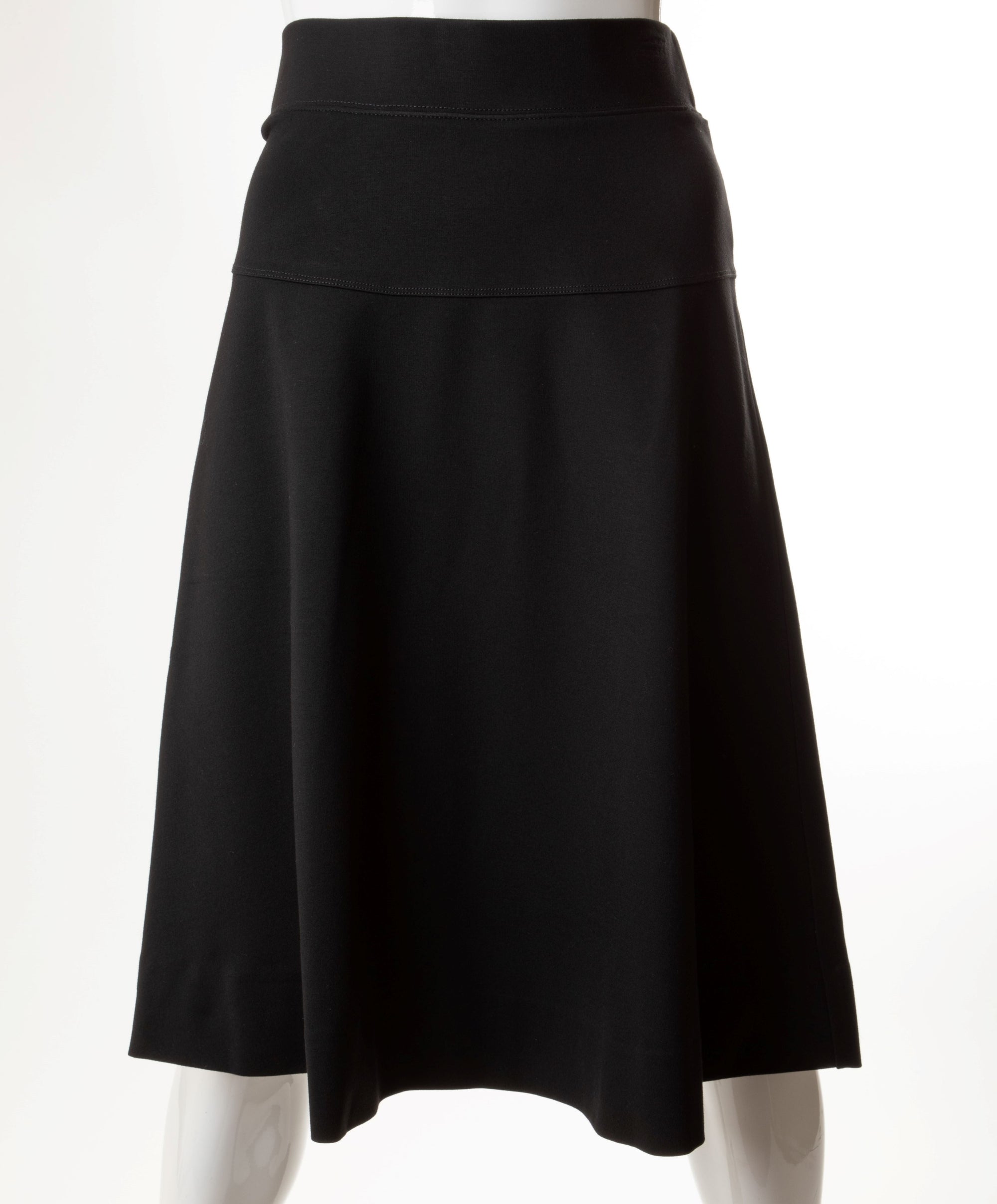 WEAR AND FLAIR  PONTE SKIRT-EXTRA LONG BLACK